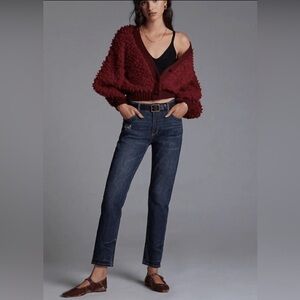 Pilcro HR The Heritage Boyfriend Dark Wash Distressed Cropped Ankle Jean Size 27